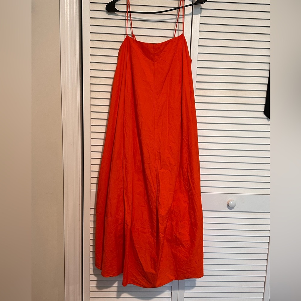 Free people struttin midi dress bright red size xs